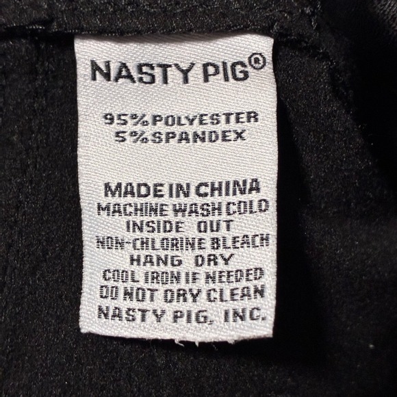 NWT Nasty Pig Wrecked Rugby Short Black Men Size S - Picture 6 of 9